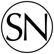 The black letters SN inside of a black circle depicting the Sinus Ninja website logo