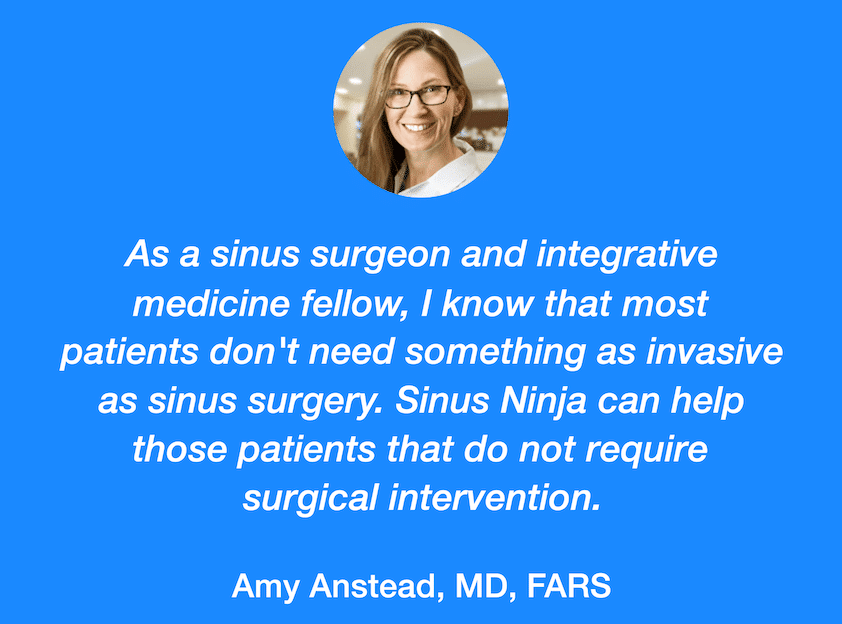 Amy Anstead MD Sinus Ninja